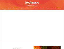 Tablet Screenshot of invisionhospitality.com